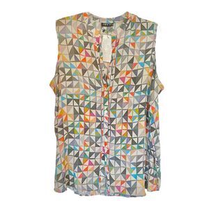 New APNY Geometric Pattern Sleeveless Top Sz XL